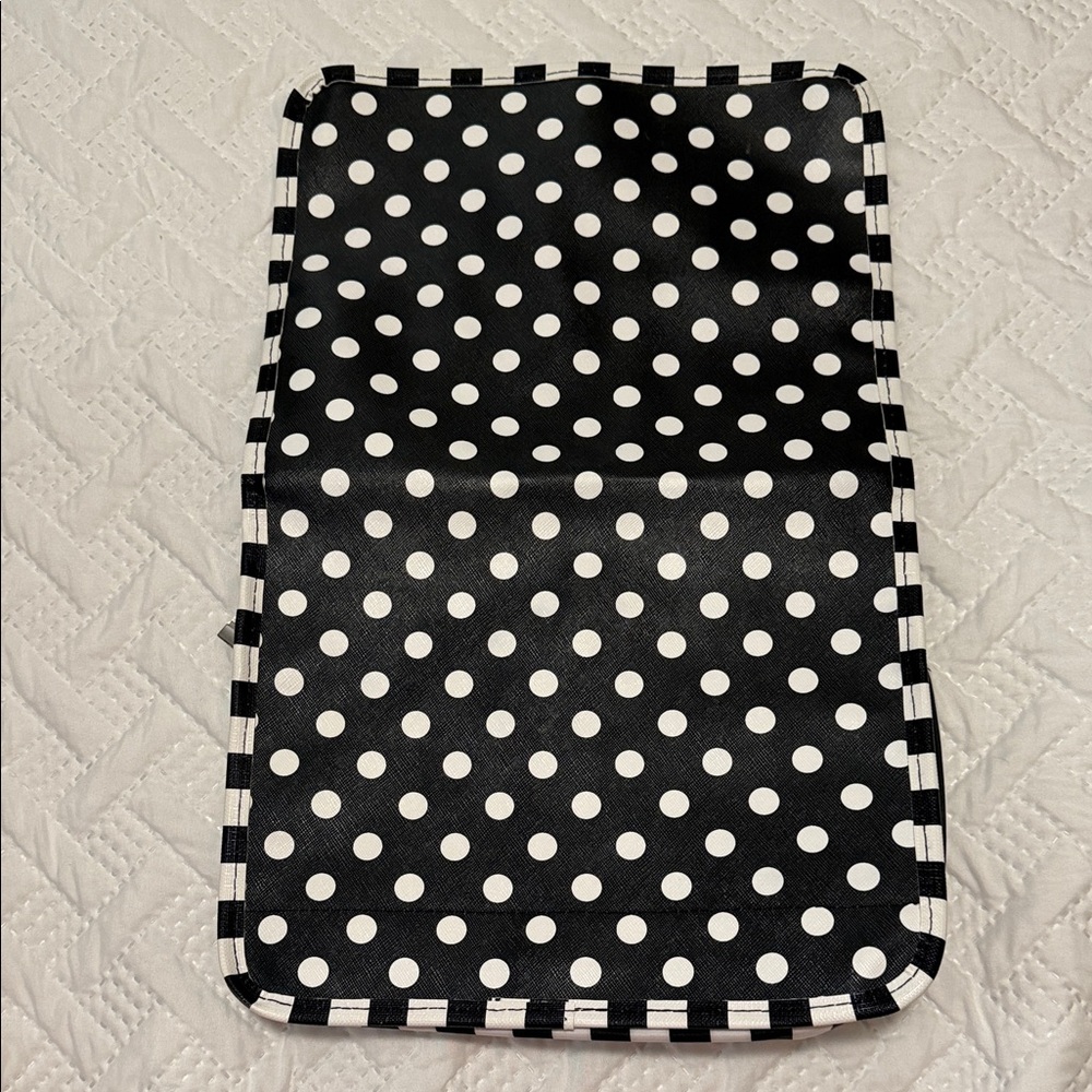 Macy's Black and White Striped Hanging Toiletry Pouch - Picture 3 of 4
